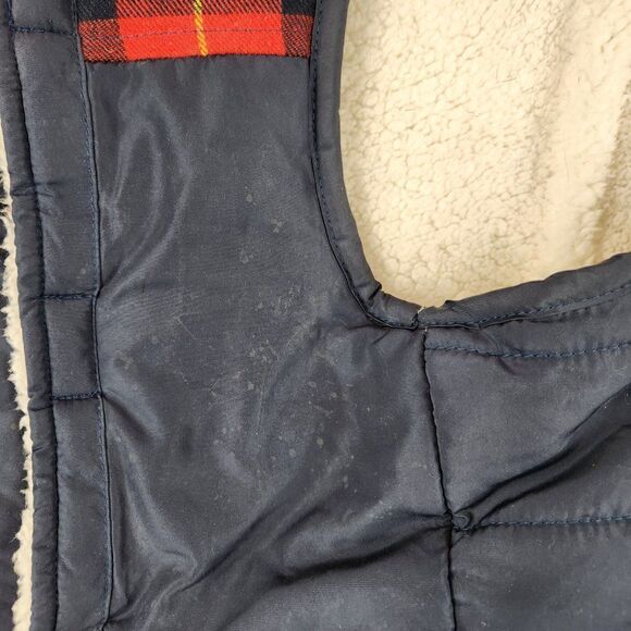 Dog Puffer Jacket Vest XXXL Buffalo Check Plaid Red Blue Bond & Co Pet Sherpa - Picture 3 of 7
